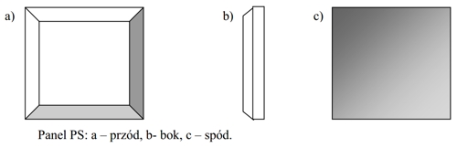 panel akustyczny ps panel akustyczny ps tył, przód bok