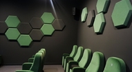 Panele akustyczne DECOR<br>sześciokąt heksagonalne, gładki
